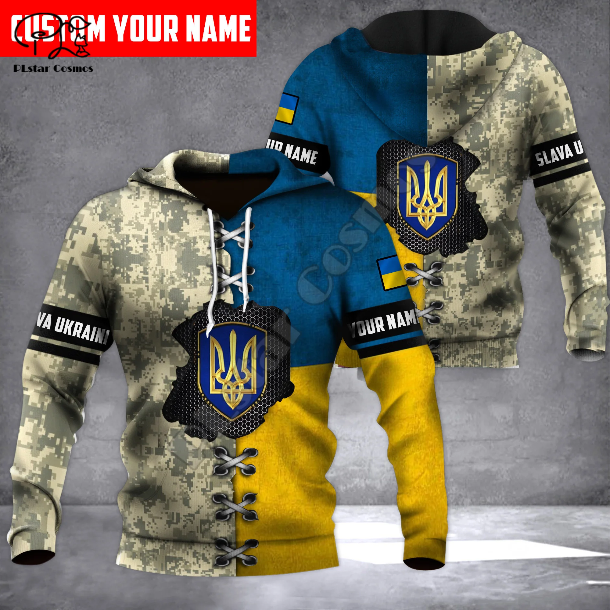 

Country Flag Ukraine Army Camo Soldier Ukrainian Pullover Tracksuit 3DPrint Men/Women Harajuku Casual Funny Jacket Hoodies 11X