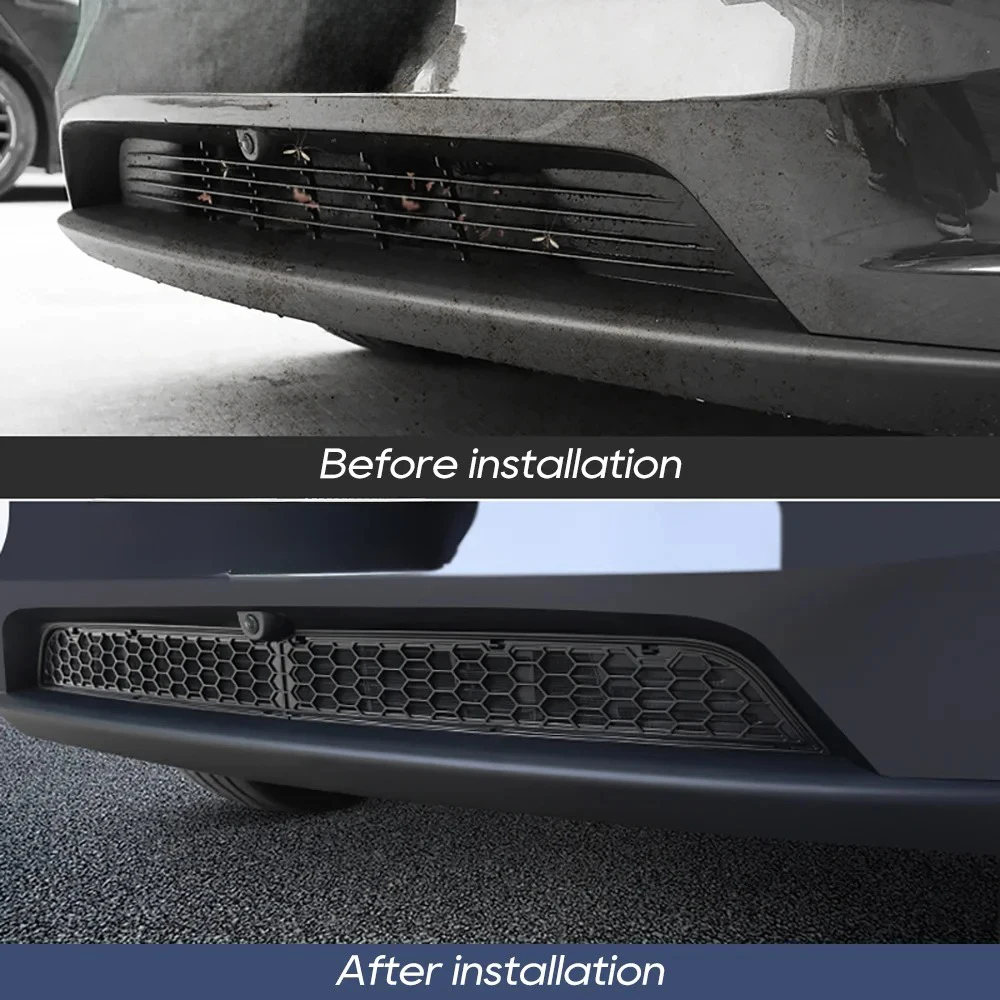 For Tesla Model Y Juniper 2025 Front Bumper Air Intake Mesh Grille Cover Removable Protection Anti Dust Insect Screen Car Decor