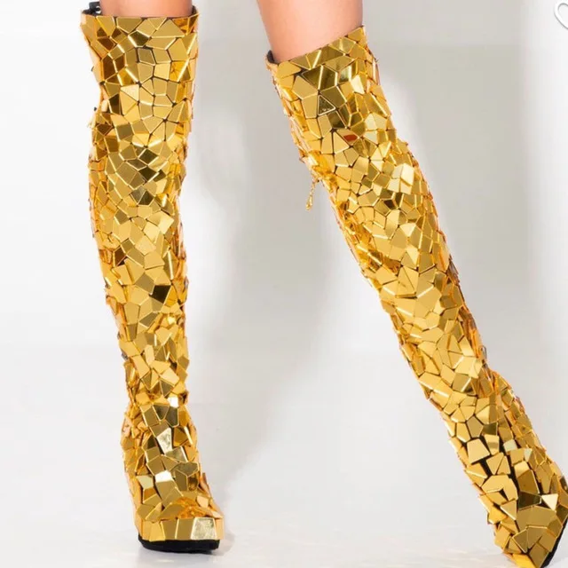 sequin boot covers