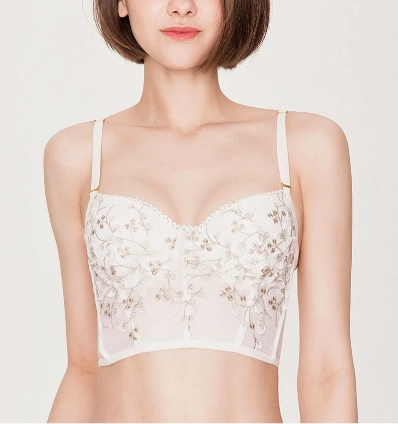 

New Women Underwear Set Lace Sexy Push Up Bra And Panty Sets Body Shaping Embroidered Brassiere Straps Gathered Lingerie