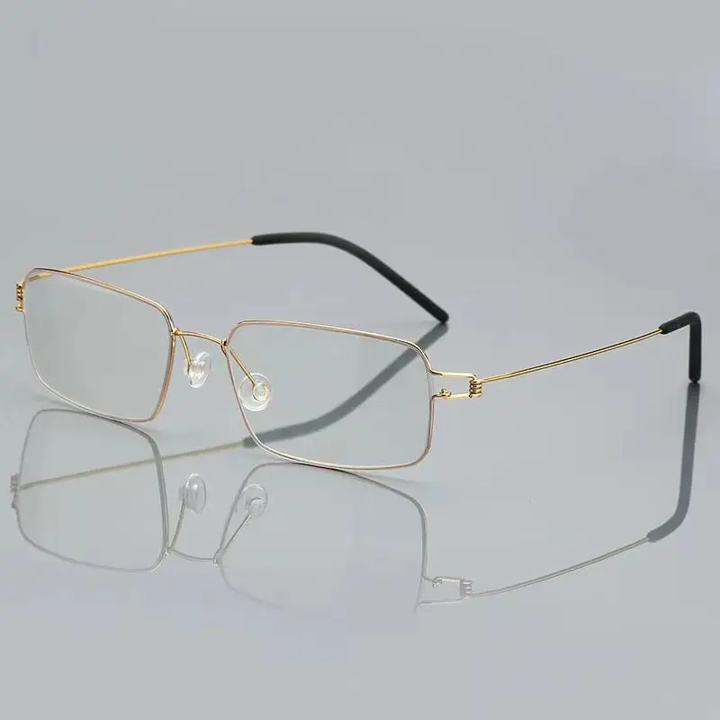 Reading Glasses 5g New Men Women Rimless Anti Blue Light Bifocal Far Near Magnification Eyewear Presbyopic +150 +200
