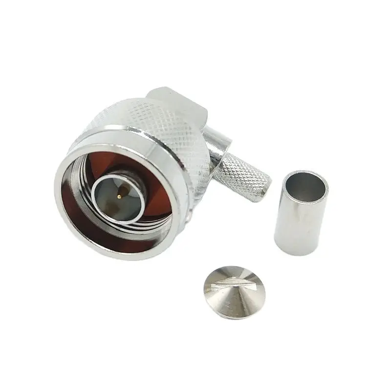 

N Connector RF Coaxial Connector Right Angle L16 N-Type Male Connector For RG58 RG142 RG400 LMR195 RF Cable 10Pcs/Lot