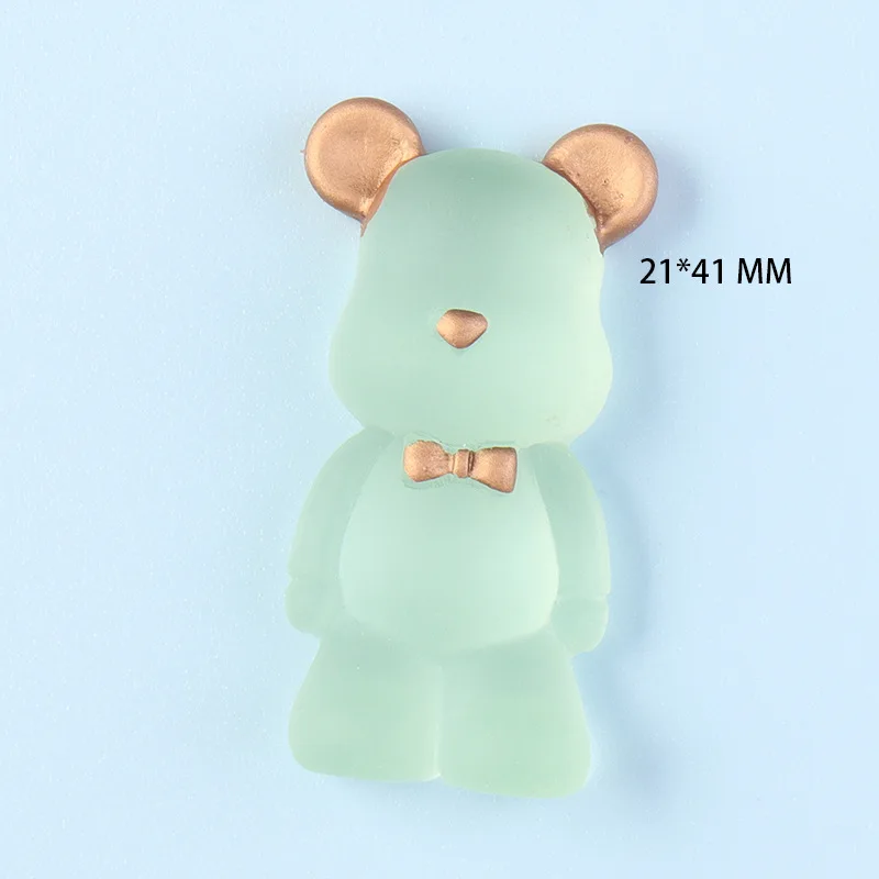 Resin Lovely Little bear Flatback Cabochon Scrapbook Kawaii DIY Embellishments Accessories 6Pcs  L35 4