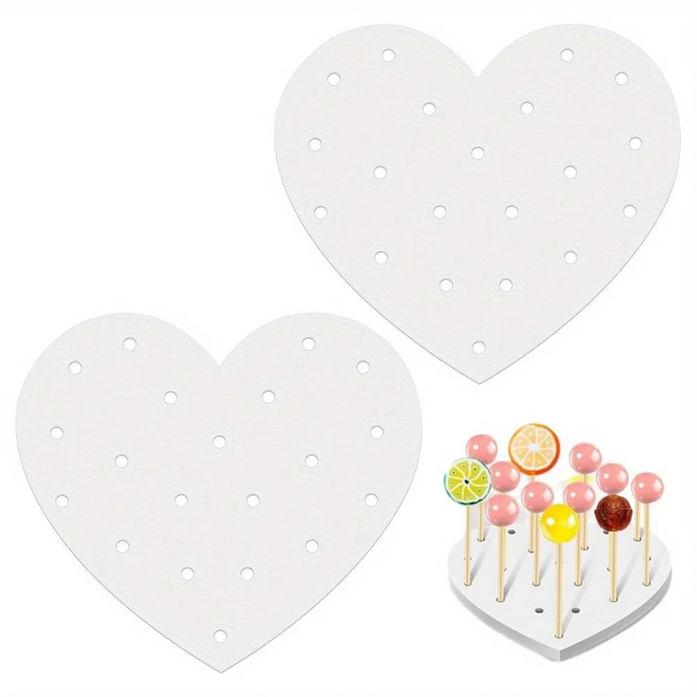 Acrylic heart-shaped lollipop Stand Display stand, perforated lollipop stand for parties, celebrations and events 4