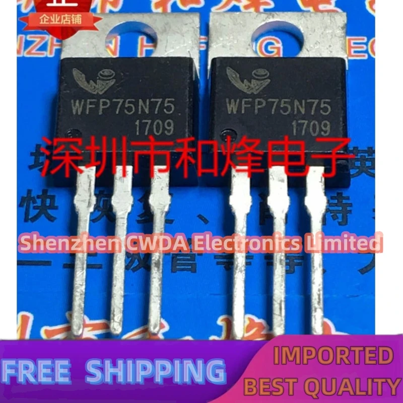 

10 шт.-20 шт., WFP75N75 TO-220, цветовая температура MOS, может быть куплен