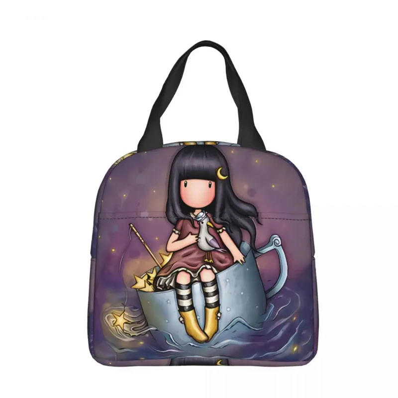 

Cup In Water Lunch Bag Box Santoro Gorjuss Manga Cute Girl Children Aluminum Bag Foil Portable Lunchbox