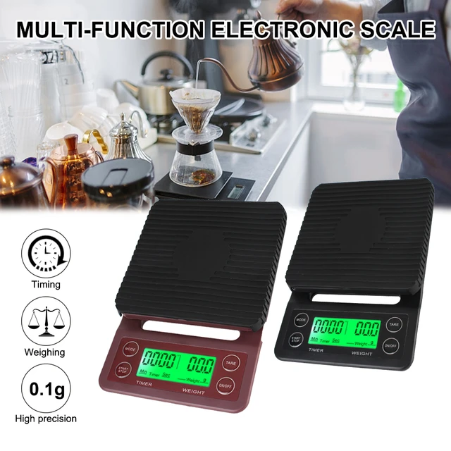 Digital Coffee Scales With Timer Multifunctional Kitchen Food