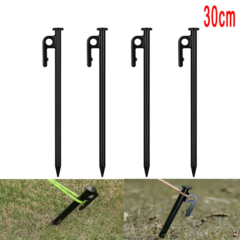 

30cm Bold Tent Nails Black Steel Nails Outdoor Camping Canopy Accessories Beach Camp Nails Canopy Nails