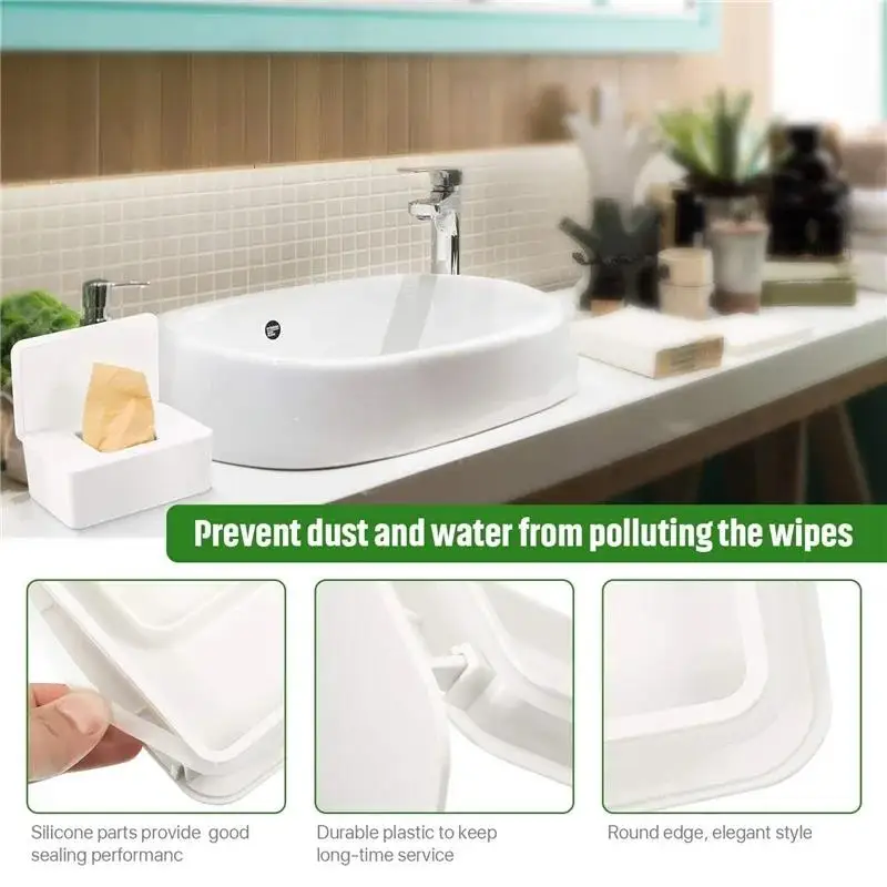 New Plastic Tissue Box Wet Holder Cover Wipes Paper Storage Towel Dispenser Home Napkin Organizer 3