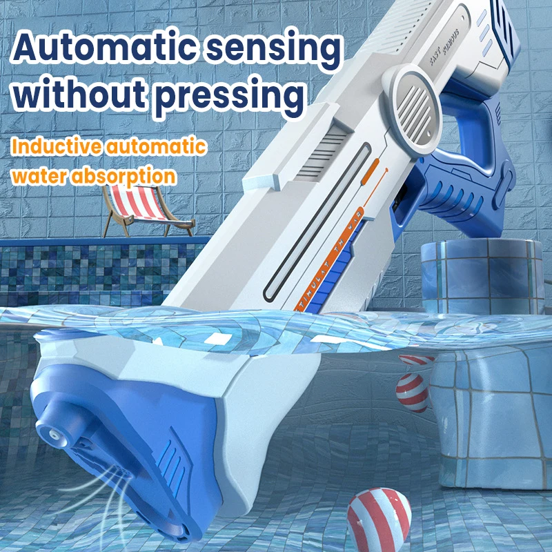 Summer Fully Automatic Electric Water Gun Rechargeable Long-Range Continuous Firing Space Party Game Splashing Kids Toy Boy Gift 3