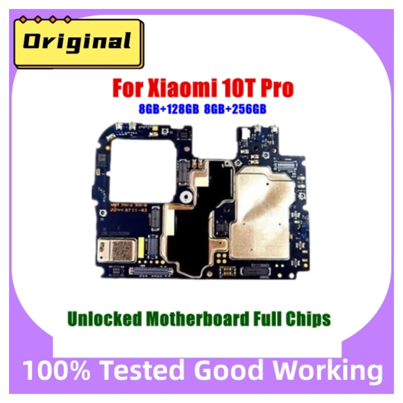 

Unlocked Main Mobile Board Mainboard For Xiaomi 10T Pro SmartPhone Motherboard 8+128G 8+256G Snapdragon Full Chips