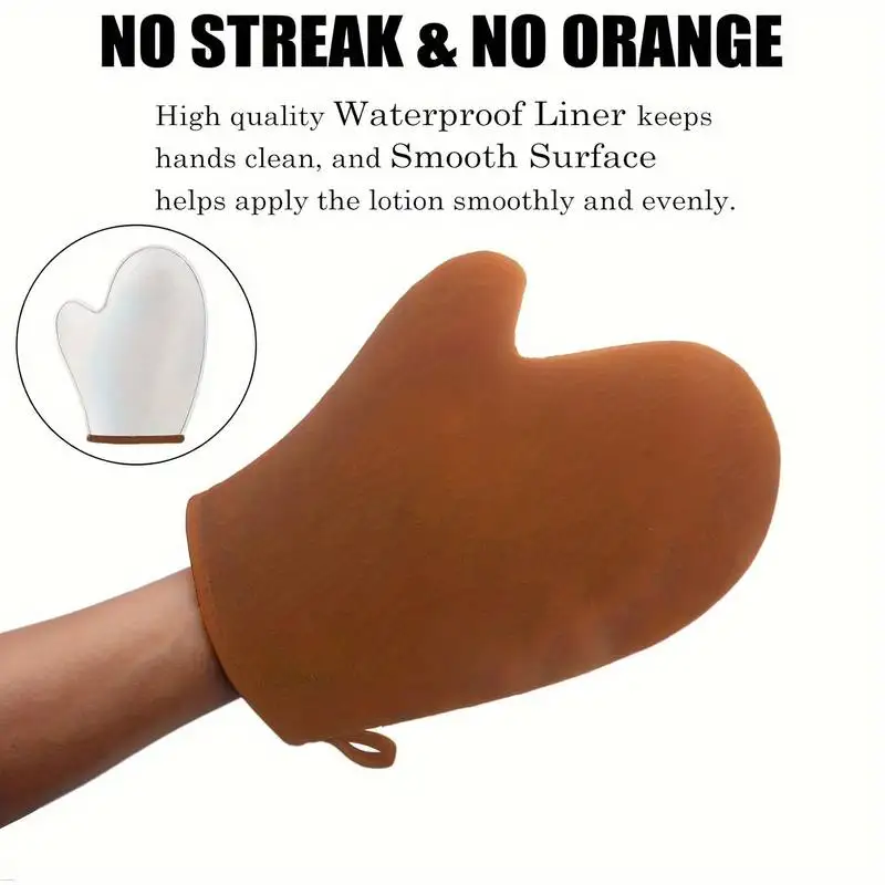 3-In-1 Self Tanning Mitt Glove Reusable Body Face Bath Cleaning Tools Back Tan Applicator Exfoliating Tan Removal Mitt self tanning mitt