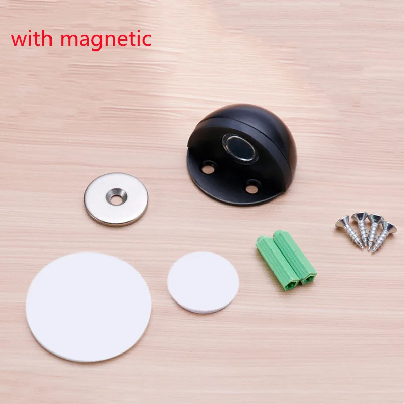 Magnetic Door Stopper Stainless Steel Punch-free Anti-collision