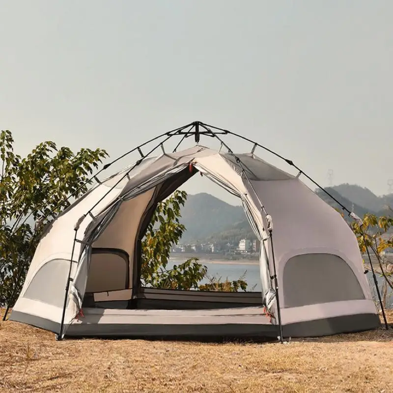 

Туристическая палатка на 3-4 человек, вместительная Водонепроницаемая двухслойная палатка для походов и путешествий, навес для отдыха на открытом воздухе