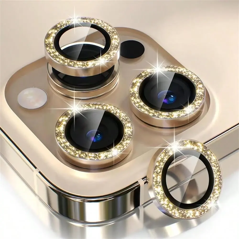 Sparkly Rhinestone Camera Lens Protector and Screen Film Combo Case