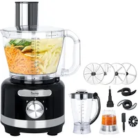 16 Cup Food Processor Blender Combo,11-in-1 Multifunction 3.8L Food Chopper 7 CUP(60 oz) Blender 1 CUP 1