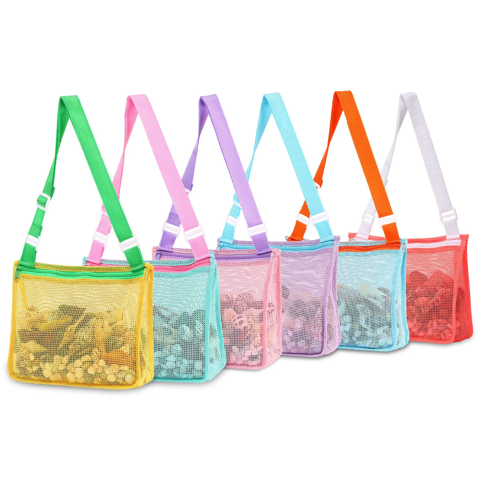 Beach Toy Mesh Bag Kids Shell Storage Bags Beach Toy Seashell Mesh Pool Bag Sand Toys Swimming Accessories for Chlid 수영가방 mesh beach bag mesh bag