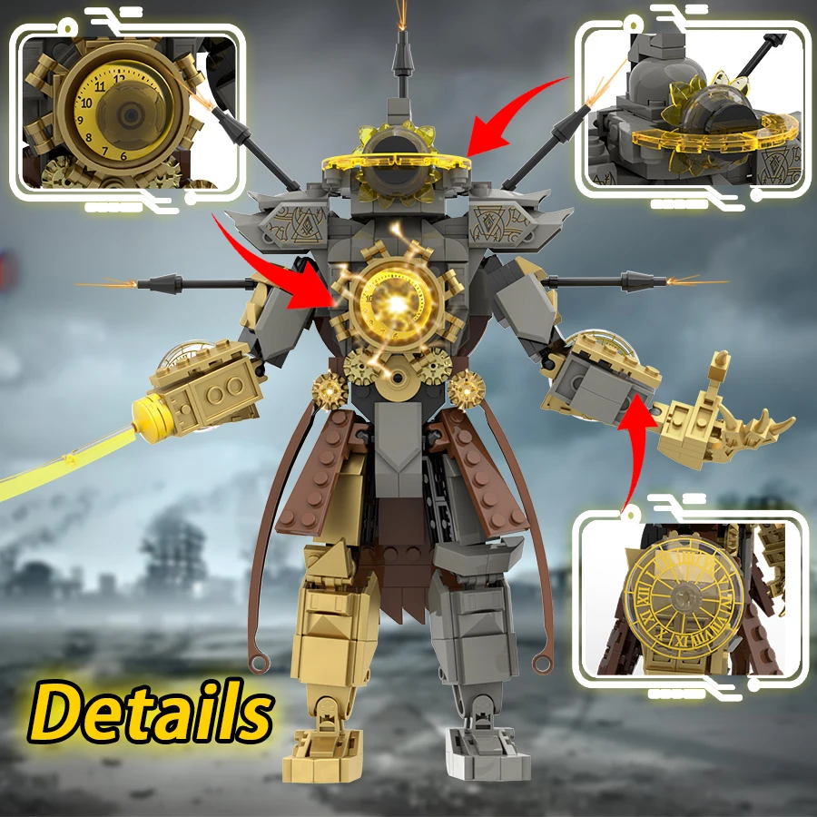 2024 New Skibidied Toilet Upgraded Classic Titan Clockman Building