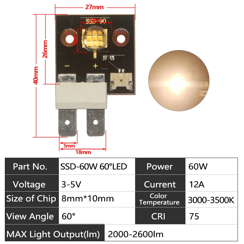 High-Performance LED Stage Light with Import Chip - Warm & Cold White, Adjustable Beam Angle