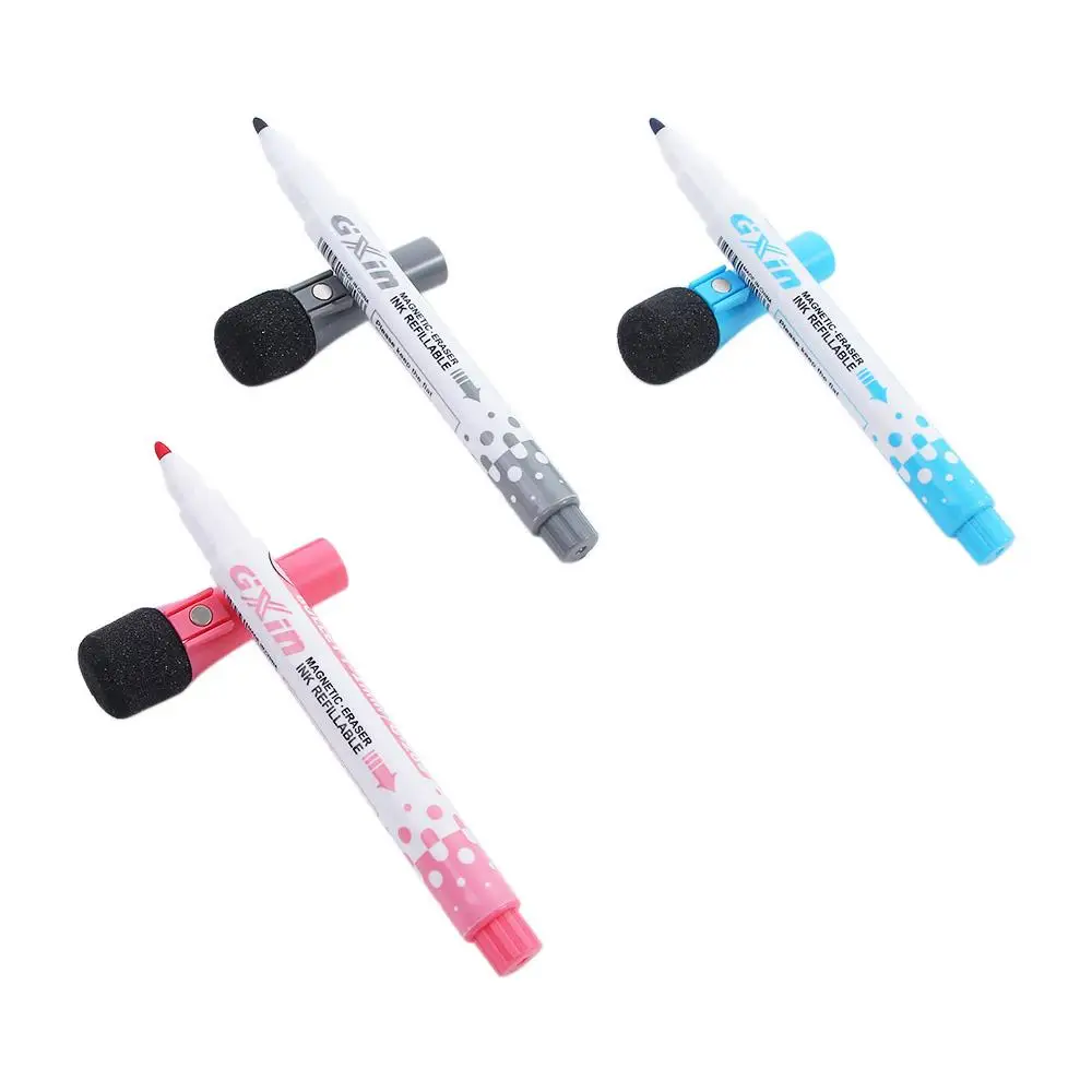학교 8색 지울 수 있는 안전 잉크 지우개 캡 자석 마커 화이트보드 펜 그래피티 펜 어린이 그림 펜
