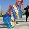 3D Leading 8/10/12m Square Fitness Dragon Dance Red Adult Chinese New Year Dragon Dances Ribbon Stage Performance Props 1