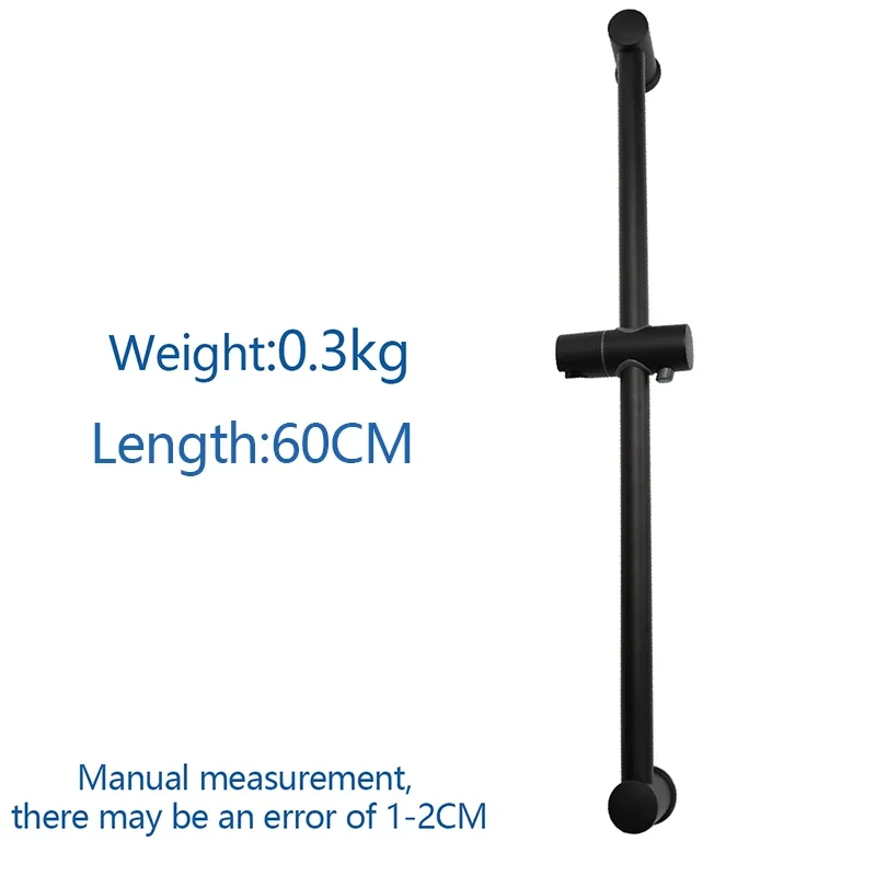 Stainless Steel Wall Mounted Black Bath Sliding Bar Wall Mounted Adjustable Rail Bathroom Accessories Handheld Shower Head Rod height adjustable shower bar