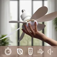 LED 40W 천장 선풍기 조명 E27, 디밍용 리모컨 포함, 거실, 서재, 가정용, 85-265V에 적합
