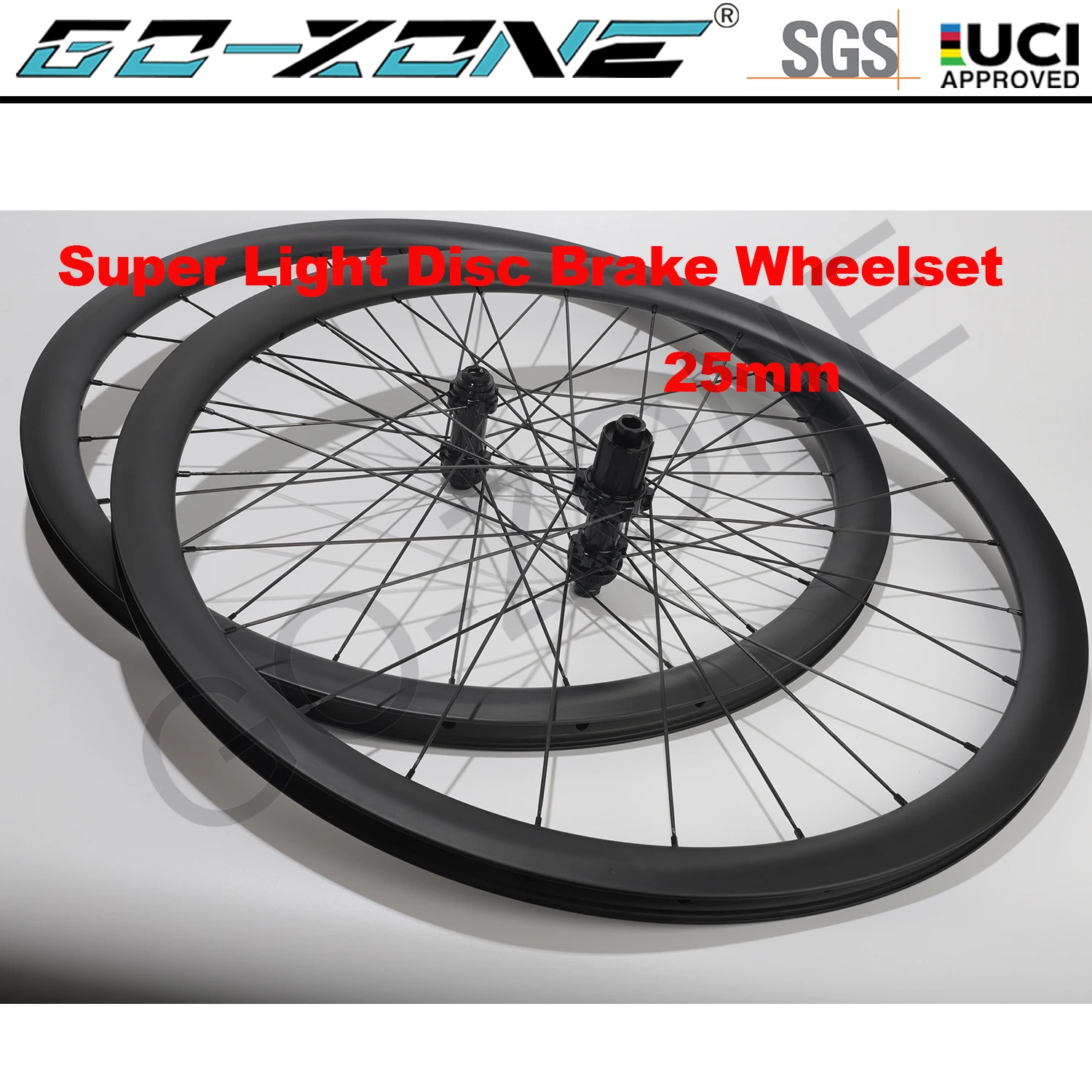 

Super Light Carbon 700c Wheelset Disc Brake Clincher Tubeless Tubular Thru Axle 38mm/50mm Depth UCI Approved Carbon Road Wheels