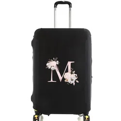 Deluxe Elastic Luggage Protective Cover - Pink Flower Design - XL(29 - 32 inch) (8Pink flower M)