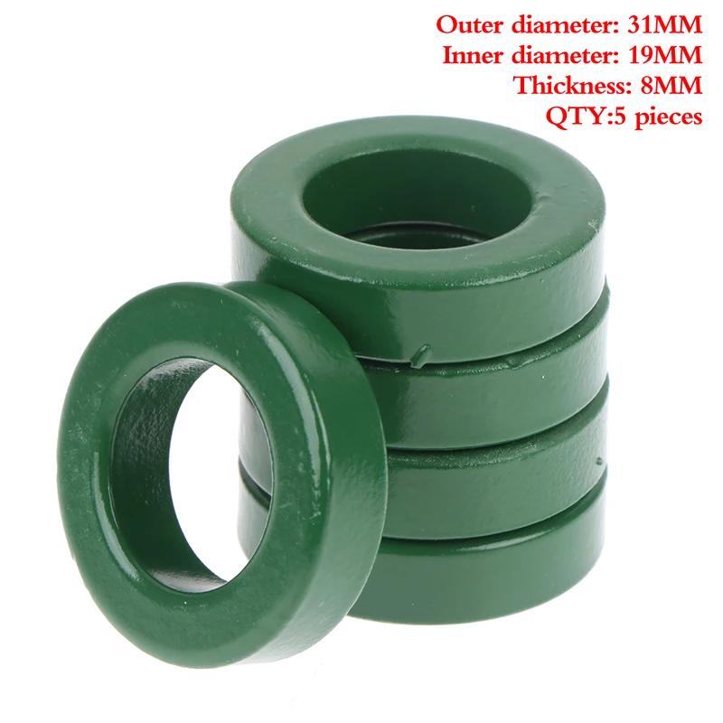Description Picture 6 of item5pcs Mn-Zn High Conductivity Green Ferrite Core Ring 31*19*8mm Anti-interference Filter Inductor 31x19x8 Mm