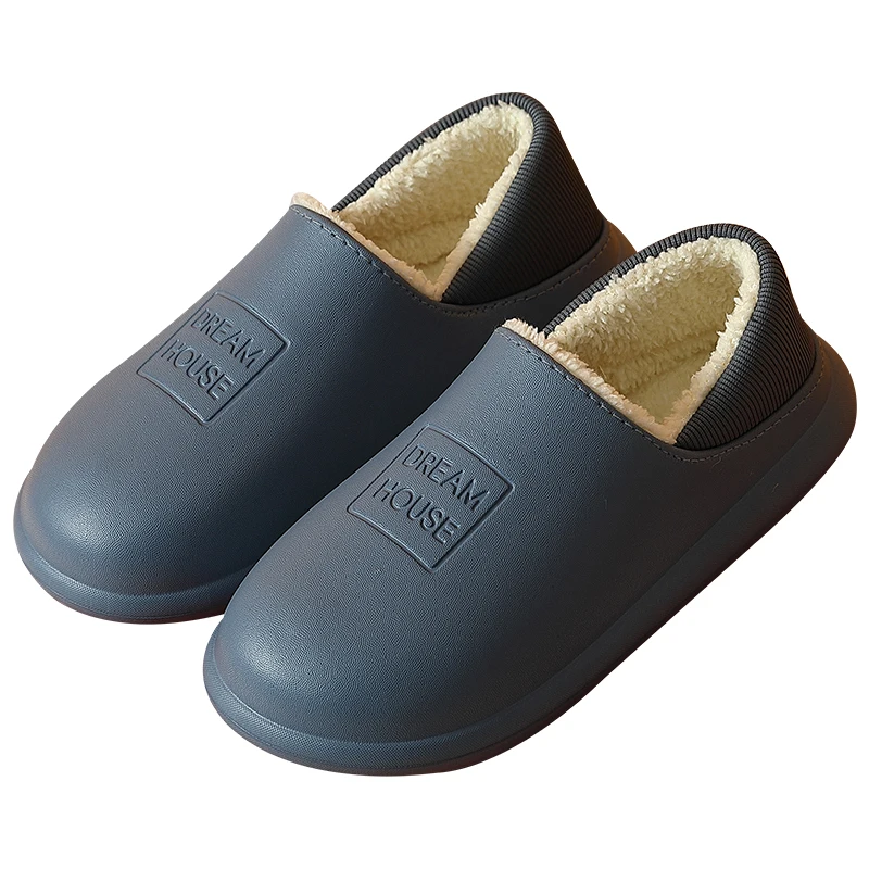

Мужские домашние тапочки, хлопок, нескользящая Мягкая подошва, теплые, для осени и зимы, 44