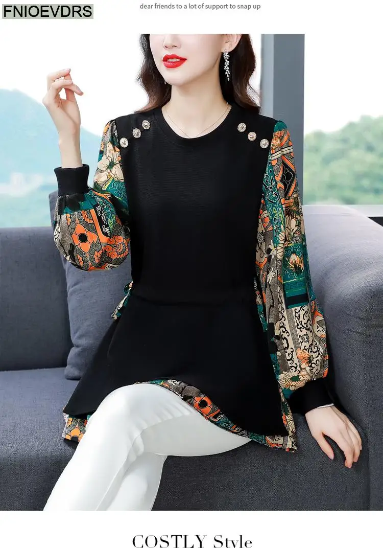 M-5XL Loose Clothes 2023 Women European Fashion Elegant Office Lady Work Button Shirt Casual Tunic Belly Peplum Tops And Blouses