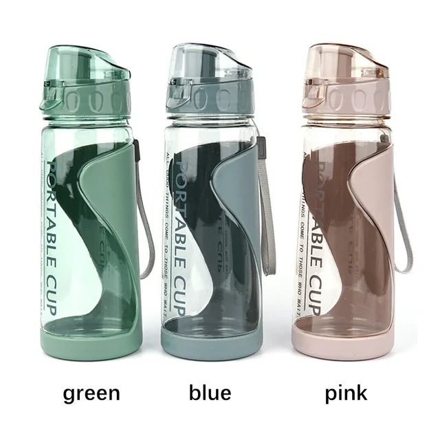 500ml Portable Sports Water Bottle Plastic Outdoor Gym Travel Drinks Mugs Clear Leakproof Drinking Bottle Water Bottles 2