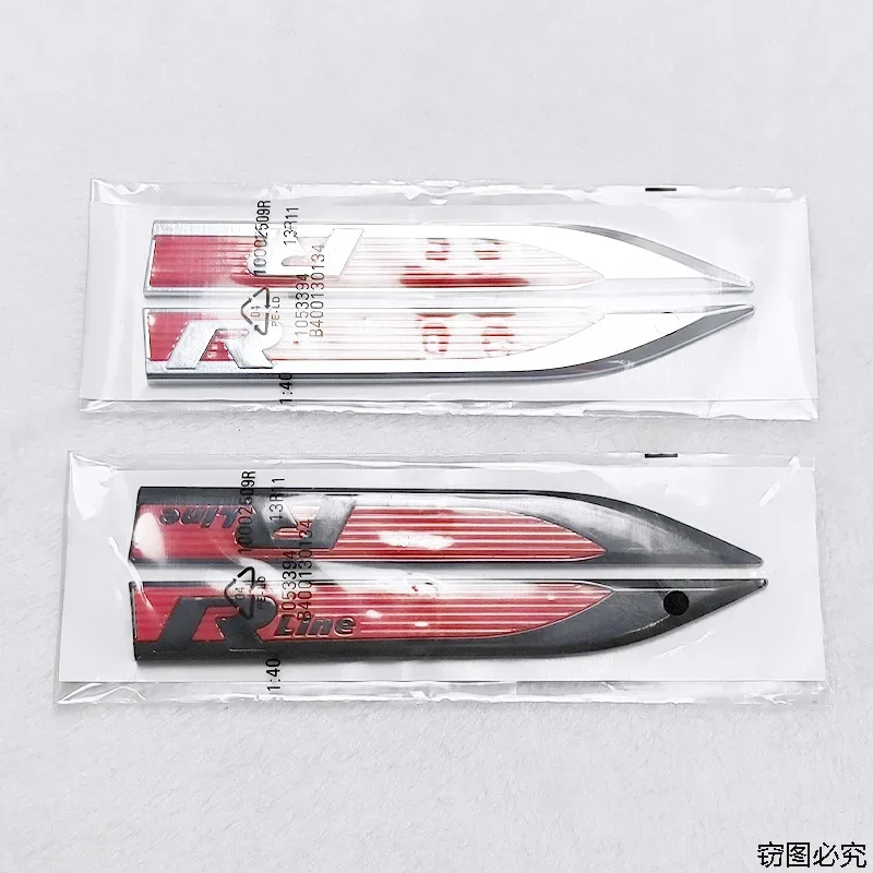 16.2x2cm 폭스바겐 VW R라인 로고 골프 5 6 7 폴로 파사트 투아렉 티구안 시로코 악세사리용 차량 측면 펜더 엠블럼 스티커