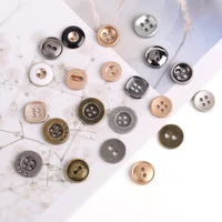 10pcs Metal Two Hole Four Hole Small Shirt T-shirt Short Sleeve Black And White Gold And Silver Button Sewing DIY Manual 2