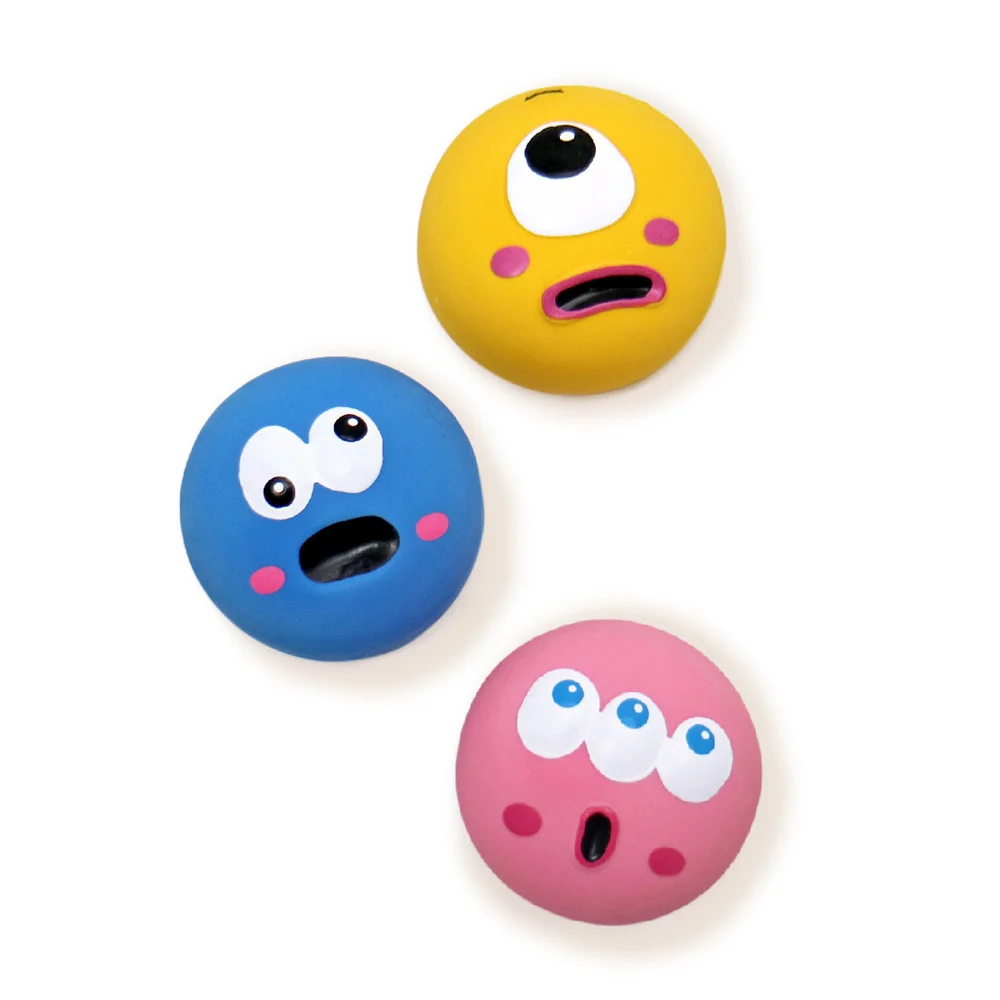 

1PC Pet Dog Toy Interactive Rubber Balls for Pets Dog Cat Puppy Cute Cartoon Big Eyeball Dog Makes Noises Toys Pet Supplies