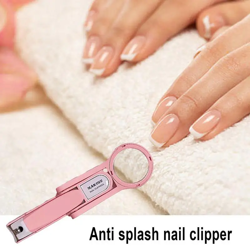 Magnifier Nail Cutters Stainless Steel Nail Clippers Elderly Hands Feet Supplies For Business Trip Salon Massage Parlor Home nail clipper nail care kit