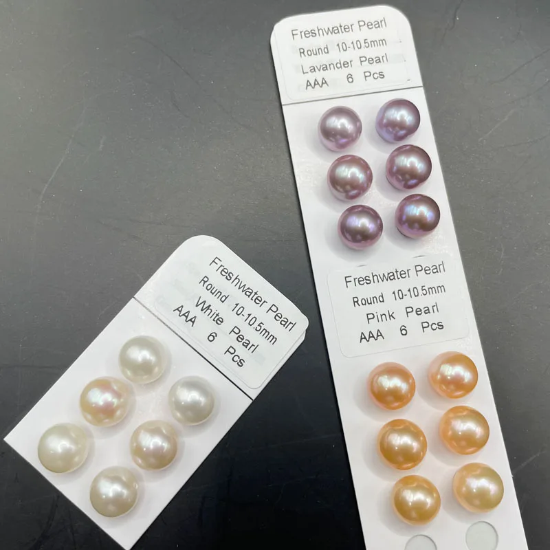 Factory Wholesale 2~11.5mm AAA Quality Natural Freshwater Round Pearl Half Drilled Hole Pearls for Jewelry DIY Necklace Earring