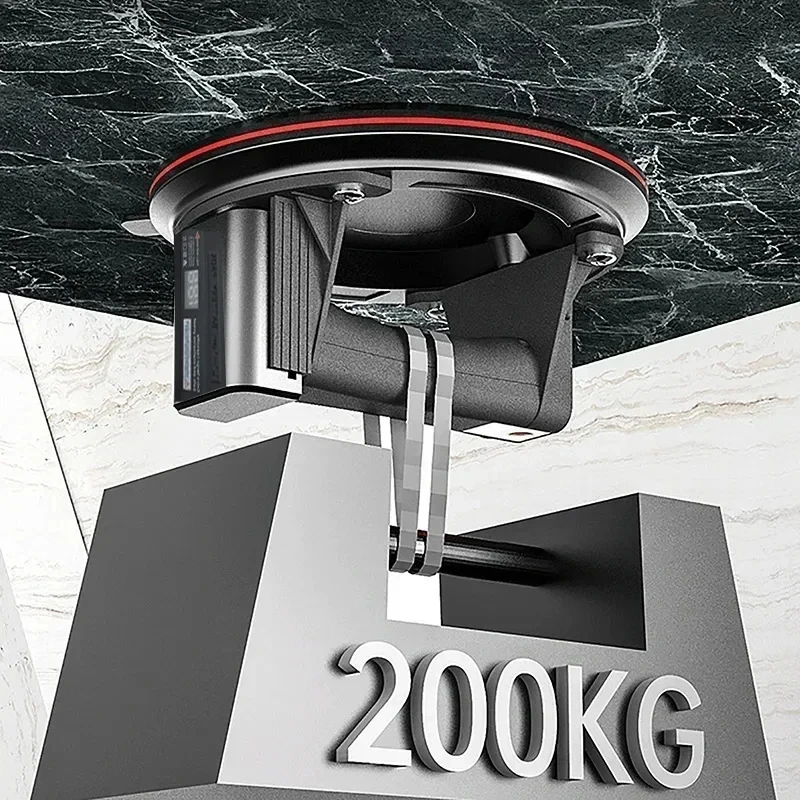 8 inch Electric Vacuum Suction Cup Double Layer Rubber LED Display Heavy Lifting Tools For Glass Ceramic Tile vacuum suction cup vacuum sucker