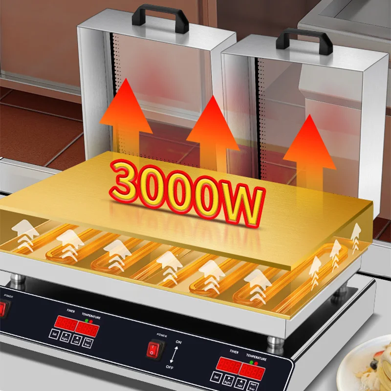 Commercial Souffl&eacute; Machine Gas Commercial Gas Street Stall Single Head Dorayaki Machine Flip-top Visible Model