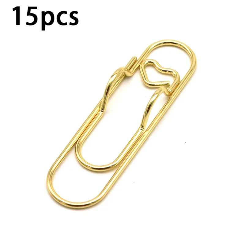 5Pcs Paper Clips Metal Pen Holder Clip School Bookmarks Photo Memo Ticket Clip Stationery Office School Supplies