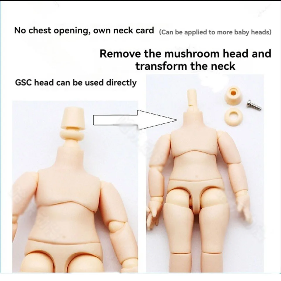 Ob11 Body Obitsu 11CM Doll Toy Suitable GSC Head 1/12 DOD BJD Dolls Body Spherical Joint Doll Toys MJD Girls Birthday Gifts 6