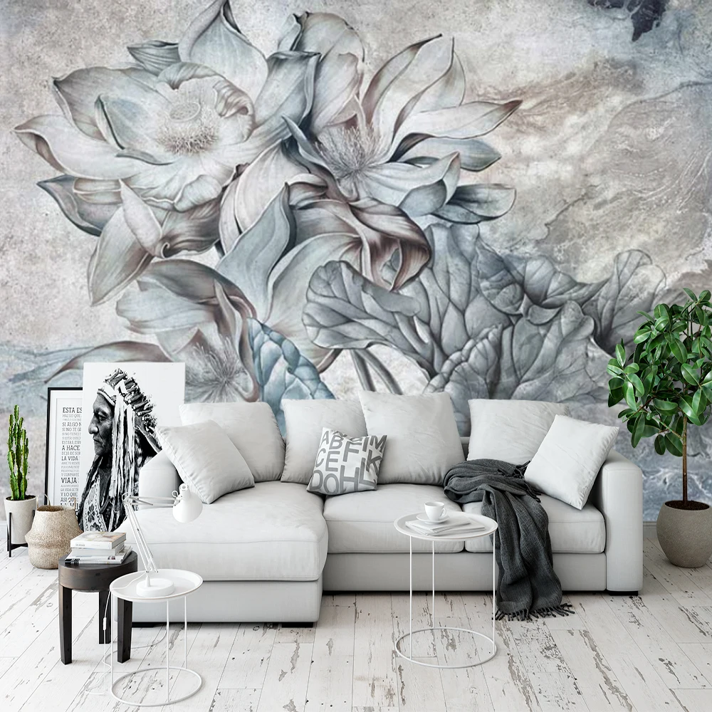 personalizado 3d auto adesivo mural retro pintado a 03