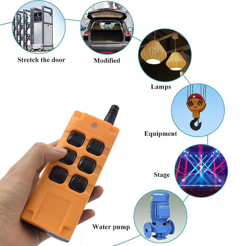 Controle Remoto Código de Aprendizagem 1527 Módulo rf sem Fio Botão Antena Alcance 2000m Longo Alcance para Lâmpadas Porta 433mhz - Image 5