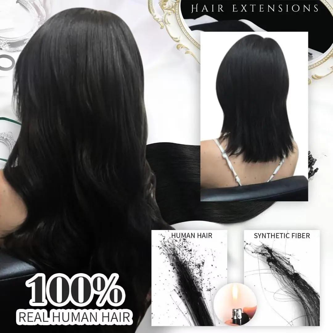 Straight Micro Loop Ring Hair Extensions Human Hair Brazilan Remy Extension Natural Capsule Keratin 50G/100G/Pack Natural Color