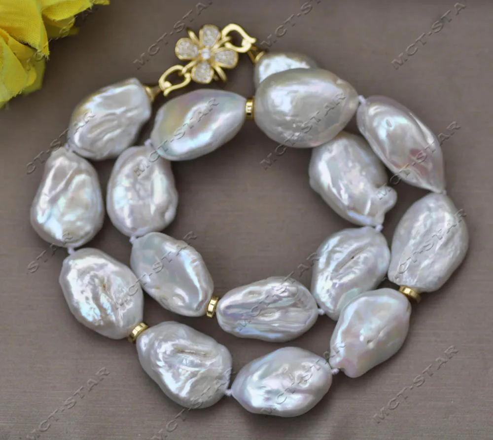 

Жемчужное ожерелье реборн Кеши в стиле барокко, 18/28 мм