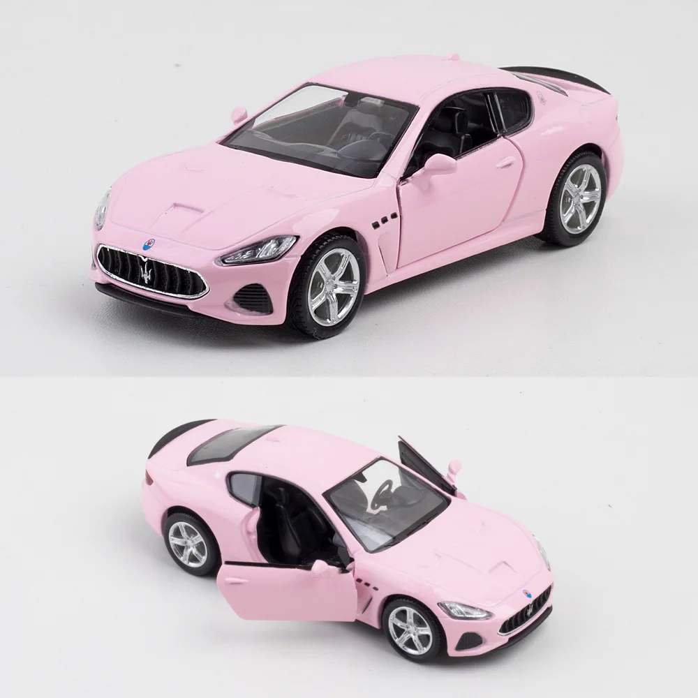 1:36 Pink Mercedes Benz BMW Porsche Alloy Sports Car Series Model Decoration Children's Toy Gifts 4