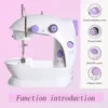 1set (11pcs) Mini Sewing Machine, Adjustable 2 Speed 2 Thread Sewing Machine, Portable Electric Sewing Machine With Foot Pedal, 2