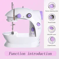 1set (11pcs) Mini Sewing Machine, Adjustable 2 Speed 2 Thread Sewing Machine, Portable Electric Sewing Machine With Foot Pedal, 2