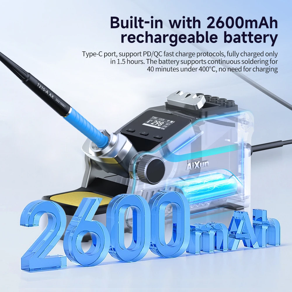 JCID Aixun T380 스마트 납땜 스테이션, T115 T210 핸들, 빠른 용접 재작업 스테이션, 휴대폰 SMD BGA PCB 수리 도구